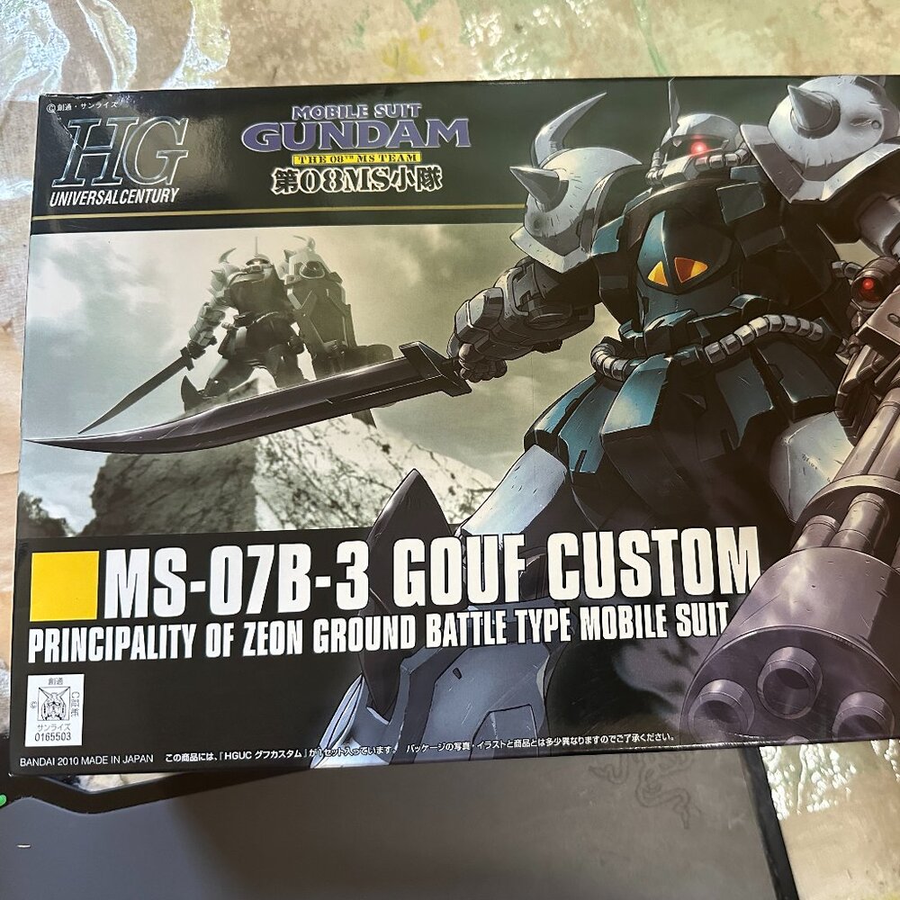 Bandai MS-07B-3 Gouf Custom Gunpla Hguc High Grade Mobile Suit Gundam 1/144